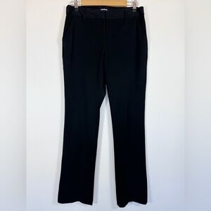 Express Women's Pants Black 10 R Columnist Barely Boot Mid Rise Polyester Blend
